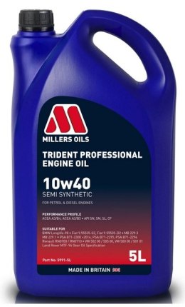 MILLERS OILS TRIDENT PROFESSIONAL 10W-40 5L