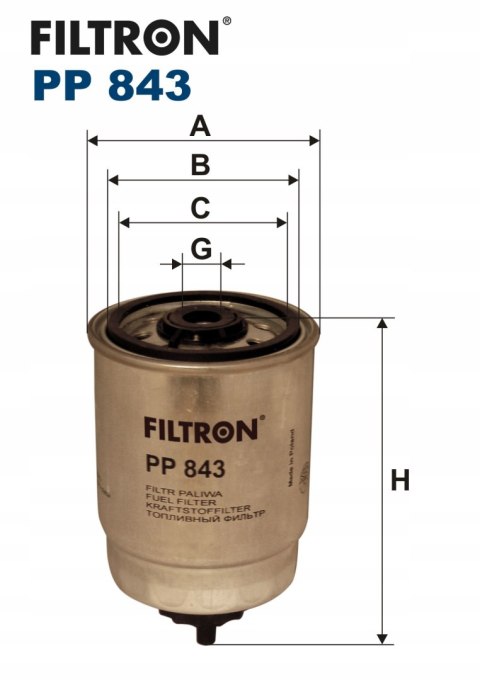 Filtron PP 843 Filtr paliwa