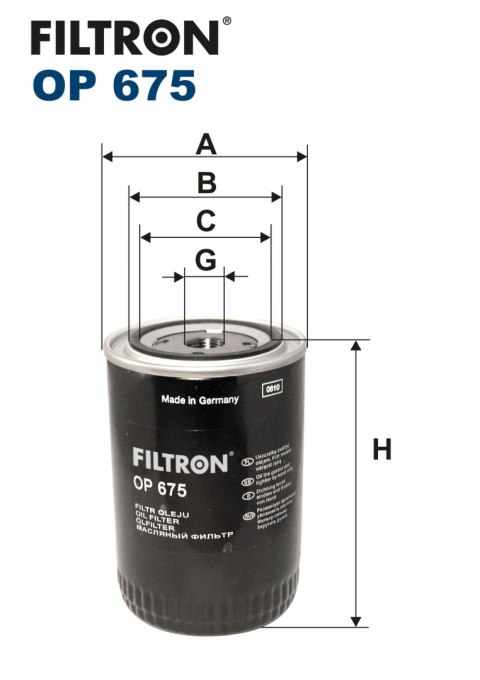 Filtr oleju FILTRON OP 675