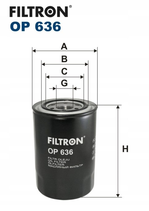 Filtron OP 636 Filtr oleju