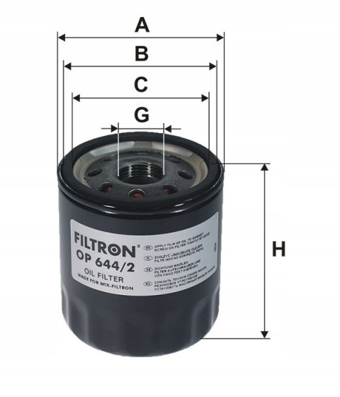 Filtron OP 644/2 Filtr oleju