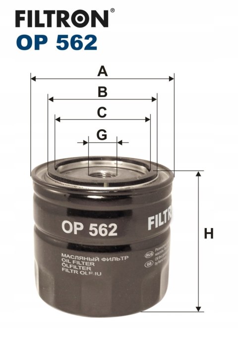 Filtron OP 562 Filtr oleju