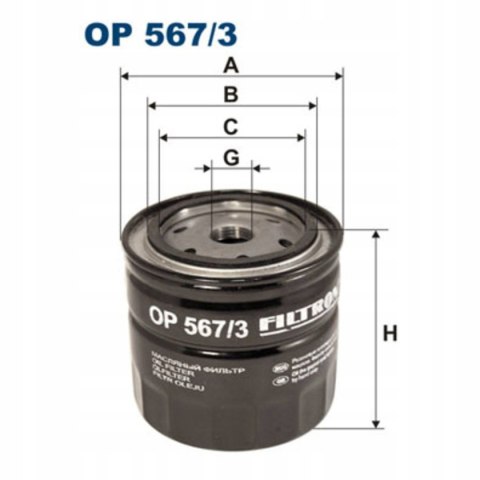 Filtron OP 567/3 Filtr oleju