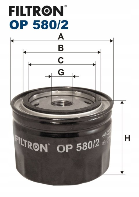 Filtron OP 580/2 Filtr oleju