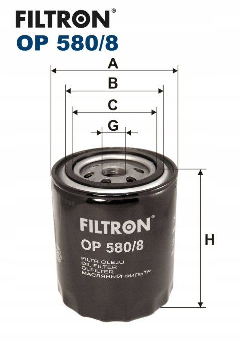 Filtron OP 580/8 Filtr oleju