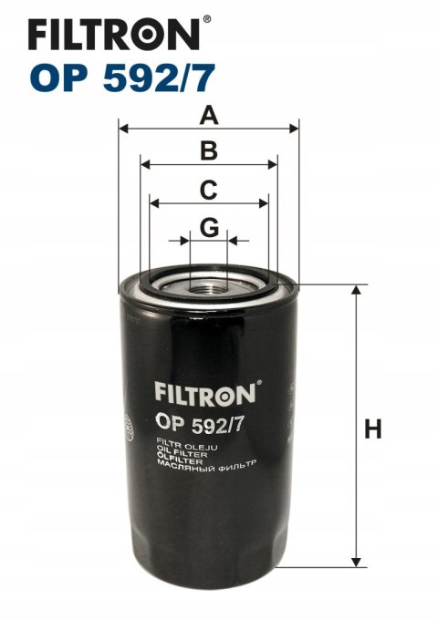 Filtron OP 592/7 Filtr oleju
