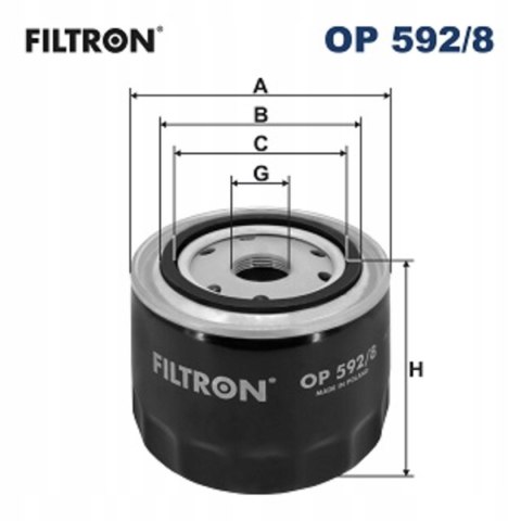 Filtron OP 592/8 Filtr oleju