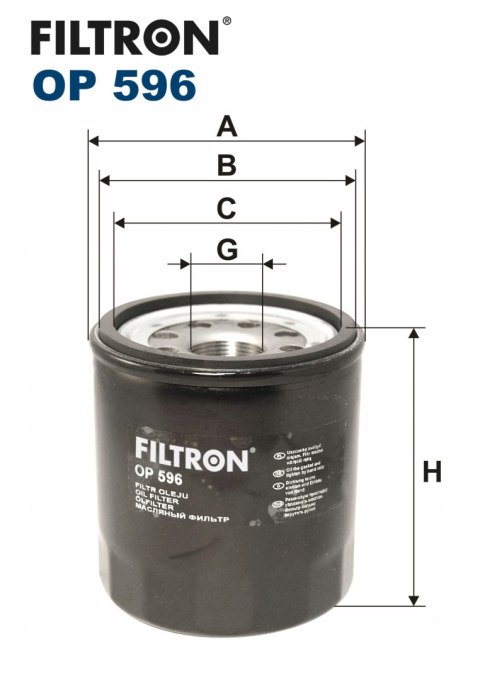 Filtron OP 596 Filtr oleju