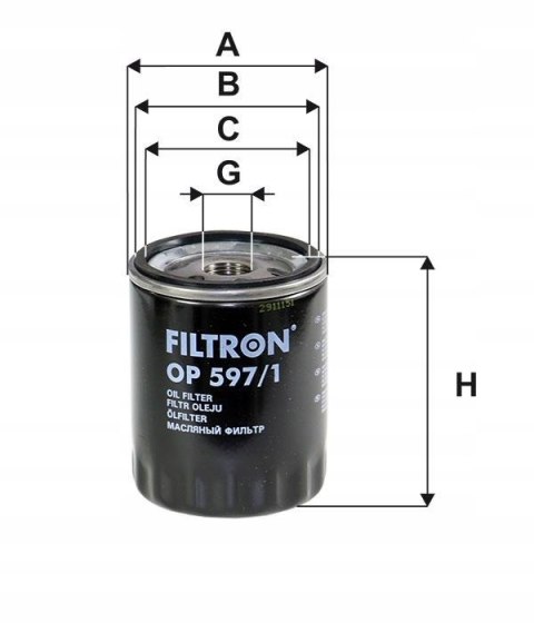 Filtron OP 597 Filtr oleju