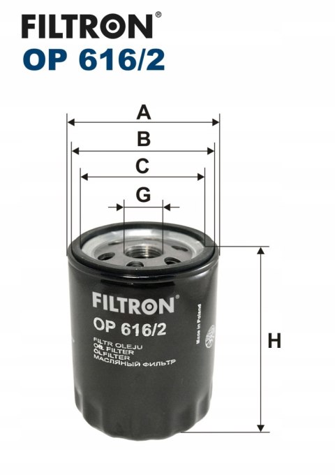 Filtron OP 616/2 Filtr oleju