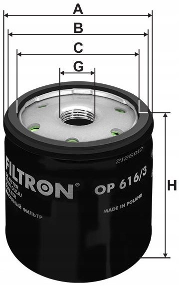 Filtron OP 616/3 Filtr oleju