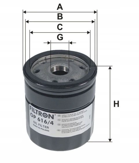 Filtron OP 616/4 Filtr oleju
