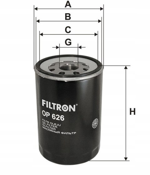 Filtron OP 626 Filtr oleju