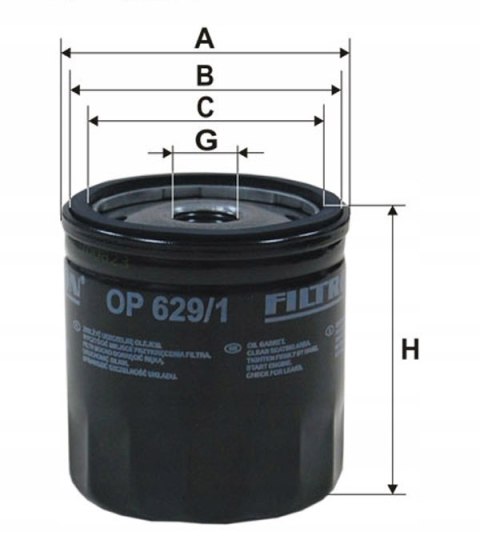 Filtron OP 629/1 Filtr oleju