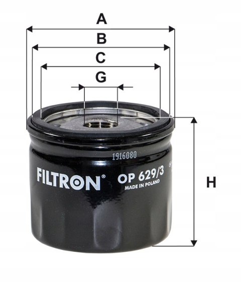Filtron OP 629/3 Filtr oleju