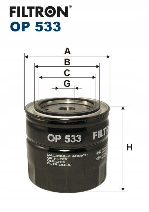 Filtron OP 533 Filtr oleju