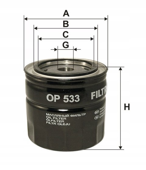 Filtron OP 533 Filtr oleju