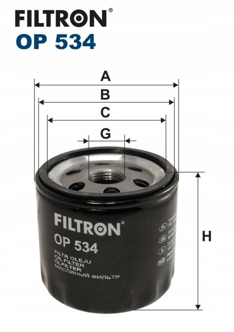 Filtron OP 534 Filtr oleju