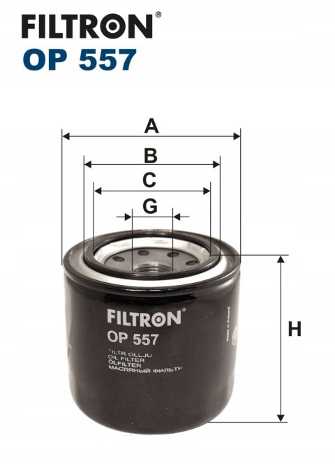 Filtron OP 557 Filtr oleju