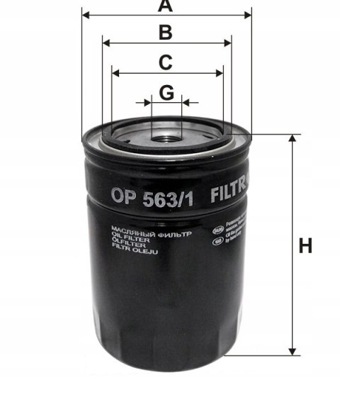 Filtron OP 563/1 Filtr oleju