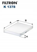Filtron K 1378 Filtr, wentylacja przestrzeni pasażerskiej