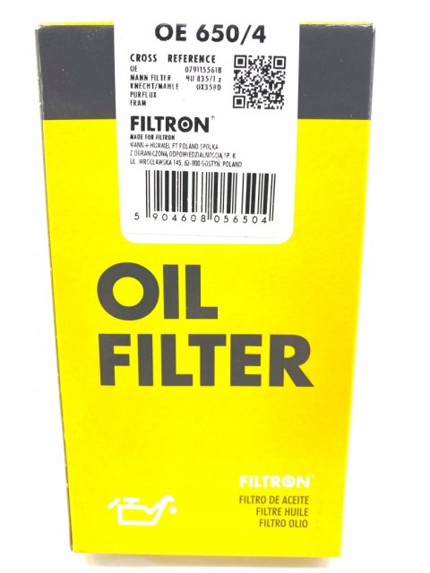Filtron OE 650/4 Filtr oleju