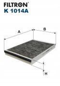 Filtron K 1014A Filtr, wentylacja przestrzeni pasażerskiej