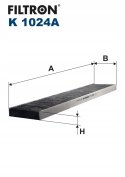 Filtron K 1024A Filtr, wentylacja przestrzeni pasażerskiej