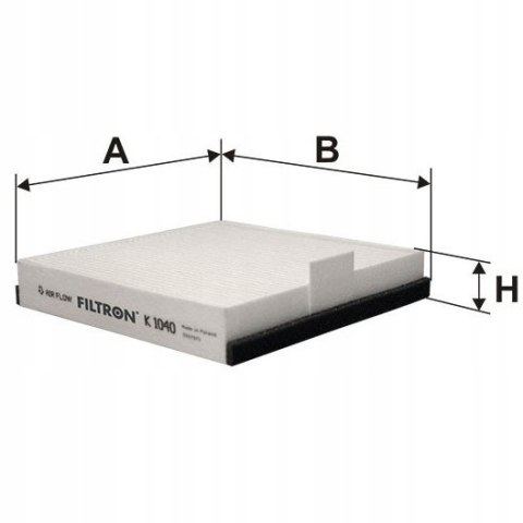 Filtron K 1040-2x Filtr, wentylacja przestrzeni pasażerskiej