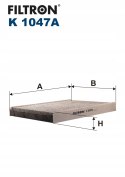 Filtron K 1047A Filtr, wentylacja przestrzeni pasażerskiej