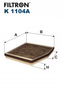 Filtron K 1104A Filtr, wentylacja przestrzeni pasażerskiej