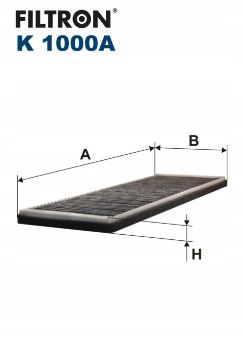 Filtron K 1000A Filtr, wentylacja przestrzeni pasażerskiej