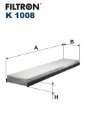 Filtron K 1008 Filtr, wentylacja przestrzeni pasażerskiej