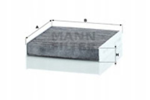 Filtr, wentylacja przestrzeni pasażerskiej MANN-FILTER CUK 21 016