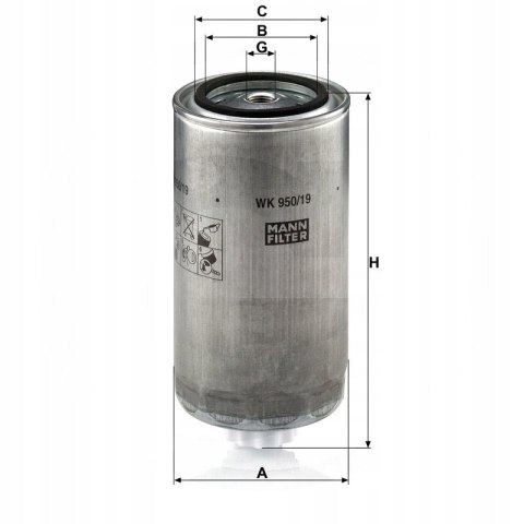 Mann-Filter WK 950/19 Filtr paliwa
