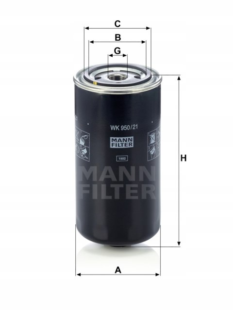 Mann-Filter WK 950/21 Filtr paliwa