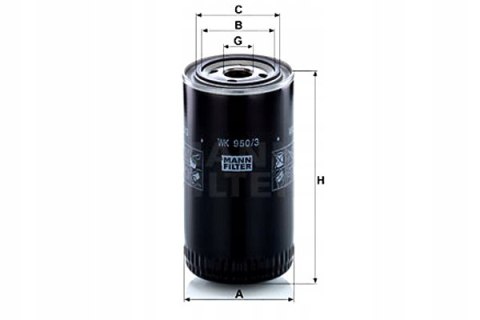 Mann-Filter WK 950/3 Filtr paliwa