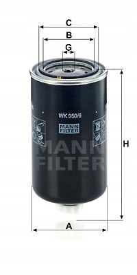 Mann-Filter WK 950/6 Filtr paliwa