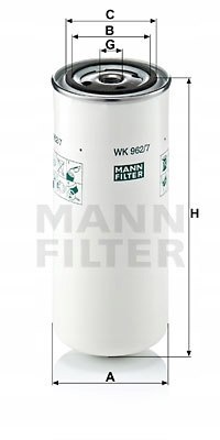 Mann-Filter WK 962/7 Filtr paliwa