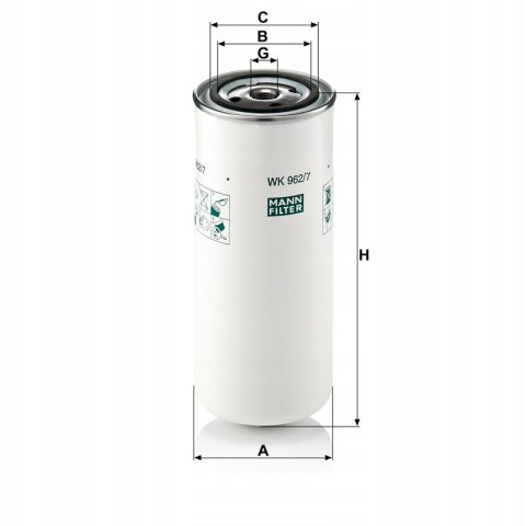 Mann-Filter WK 962/7 Filtr paliwa