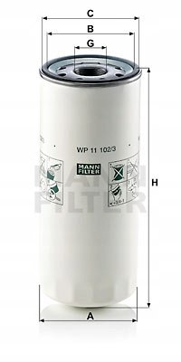 Mann-Filter WP 11 102/3 Filtr oleju