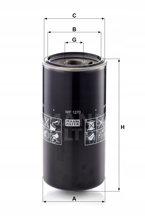 Mann-Filter WP 1270 Filtr oleju