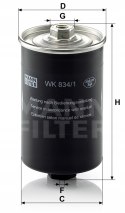 Mann-Filter WK 834/1 Filtr paliwa