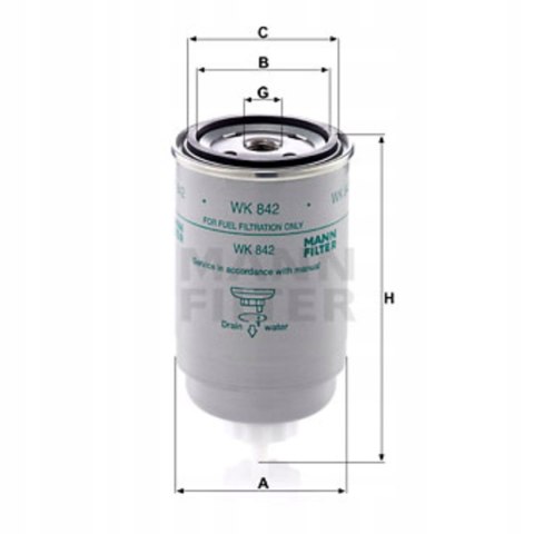 Mann-Filter WK 842 Filtr paliwa