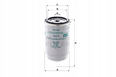 Mann-Filter WK 842 Filtr paliwa