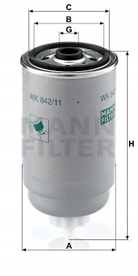 Mann-Filter WK 842/11 Filtr paliwa