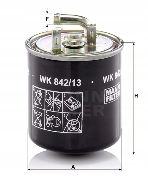 Mann-Filter WK 842/13 Filtr paliwa