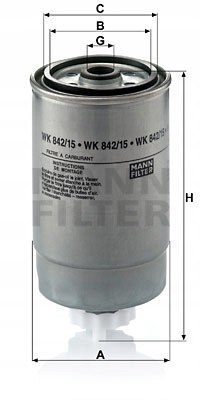 Mann-Filter WK 842/15 Filtr paliwa