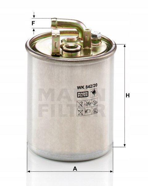 Mann-Filter WK 842/20 Filtr paliwa