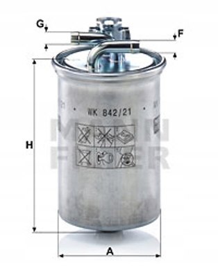 Mann-Filter WK 842/21 x Filtr paliwa